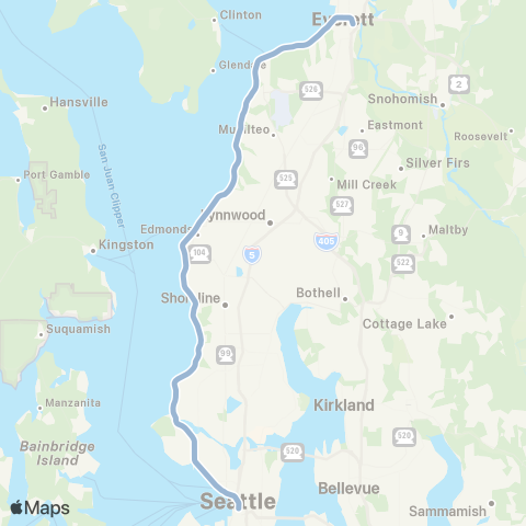 Sound Transit Everett - Seattle map