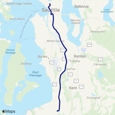Sound Transit Federal Way / Seattle map