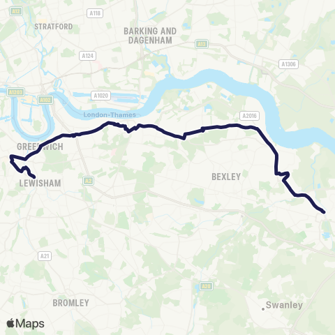 Southeastern Bus Southeastern map