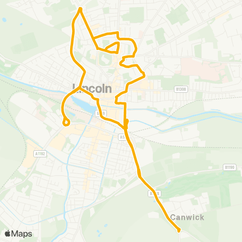 Stagecoach East Midlands Cathedral - Cathedral map