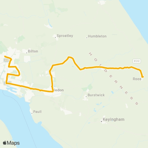 Stagecoach East Midlands Western Gailes Way - Roos Pilmar Lane map