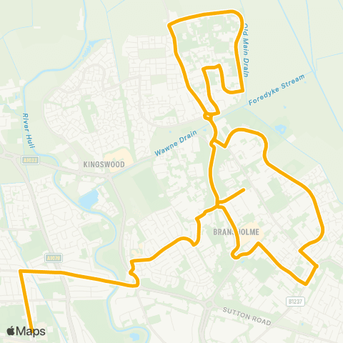 Stagecoach East Midlands Dalwood Close - St Mary's College map