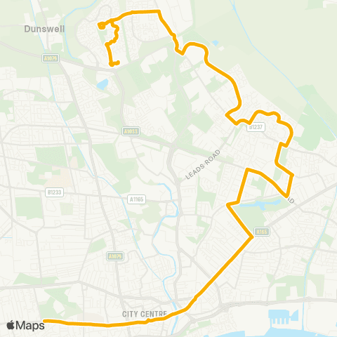 Stagecoach East Midlands Mkm Stadium - Asda Kingswood map