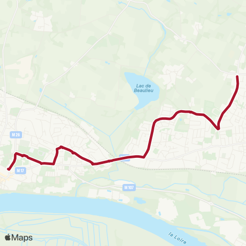 Naolib Mairie de Couëron - Sinière map