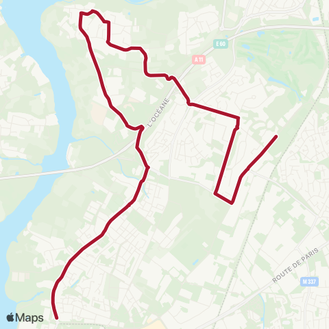 Naolib Lycée Carquefou - Beaujoire map