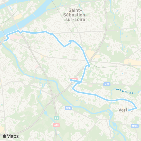 Naolib Vertou - Pirmil map