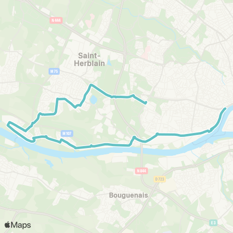 Naolib Mendès France - Bellevue - Gare Maritime map