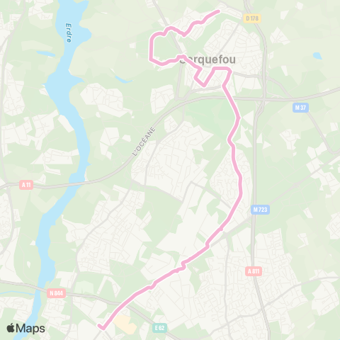 Naolib Souchais - Haluchère - Batignolles map