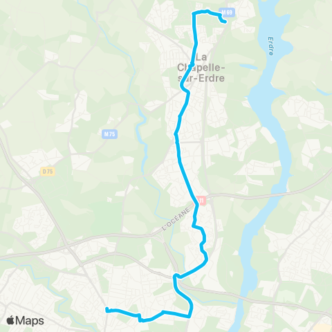 Naolib La Chapelle Aulnay - Bout des Pavés map