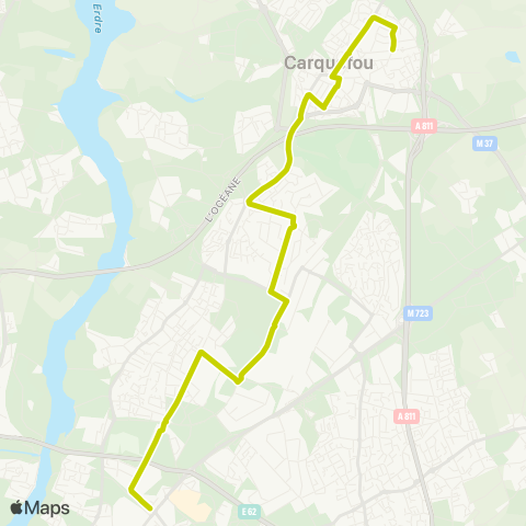Naolib Bois St-Lys - Haluchère - Batignolles map