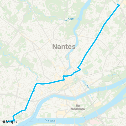 Naolib Haluchère - Batignolles - Gare de Chantenay map