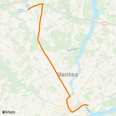 Naolib Le Cardo - Gare Sud map