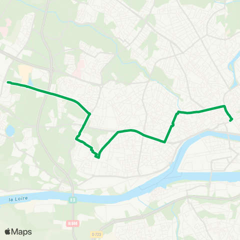 Naolib François Mitterrand - Beaujoire / Babinière map