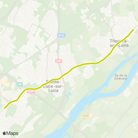 Naolib Trianon / Clairais - Souillarderie map