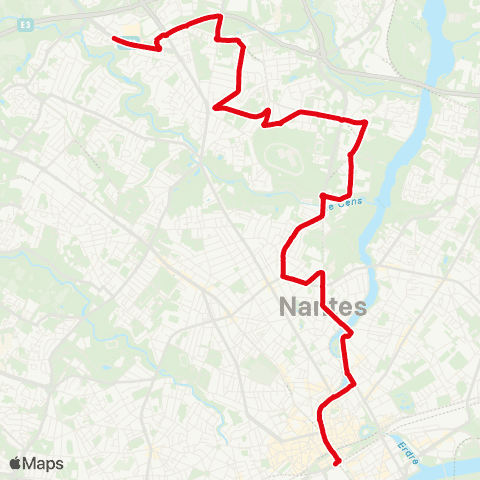 Naolib Orvault Grand Val - Gare de Pont Rousseau map