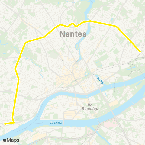 Naolib Gare de Chantenay - Bd de Doulon map