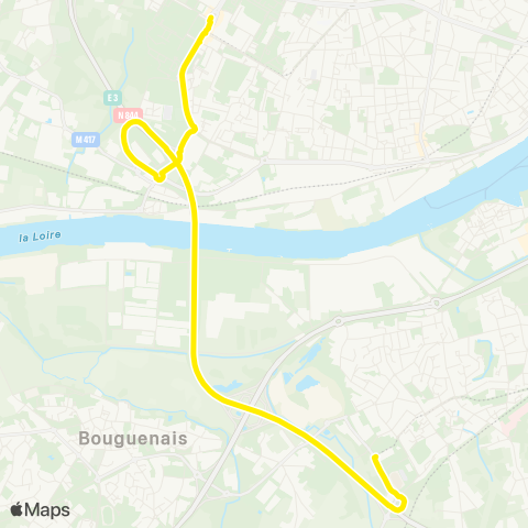 Naolib Mendès France - Bellevue - Neustrie map
