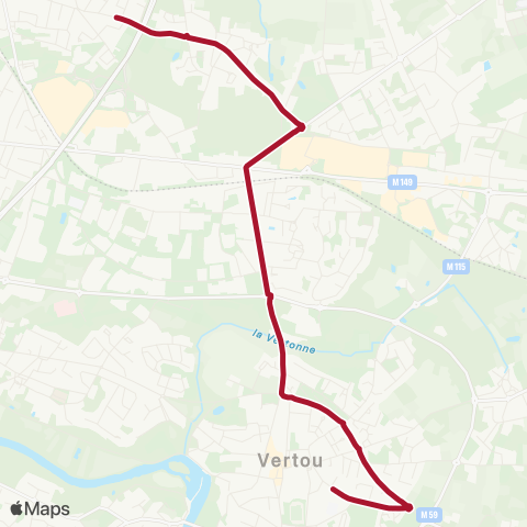 Naolib St Blaise - Savarières map