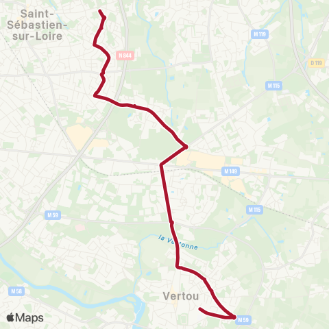 Naolib Savarières - St Blaise map