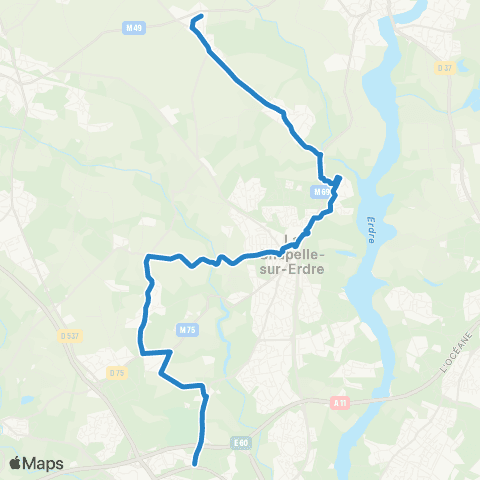 Naolib René Cassin - Pont Pilet map