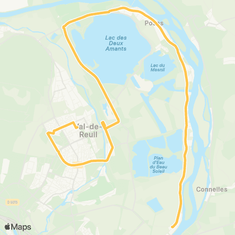 SEMO - Lignes scolaires Porte-de-Seine / Val-de-Reuil map