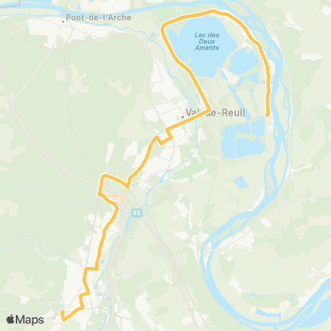 SEMO - Lignes scolaires Porte-de-Seine / Louviers map