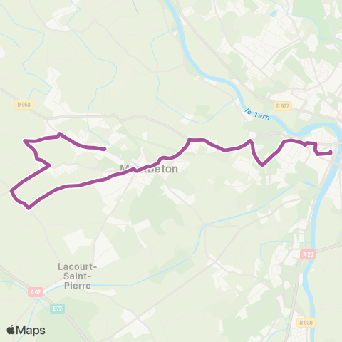 TM Transports Montalbanais Montbeton Marsau - Pôle Jaurès map