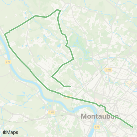 TM Transports Montalbanais Saint-Hilaire - Pôle Fobio map