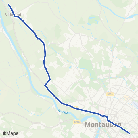 TM Transports Montalbanais Villemade - Pôle Fobio map