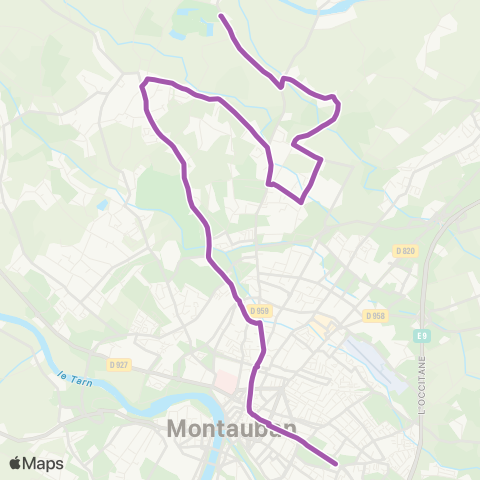 TM Transports Montalbanais Les Aiguillons - Pôle Fobio map