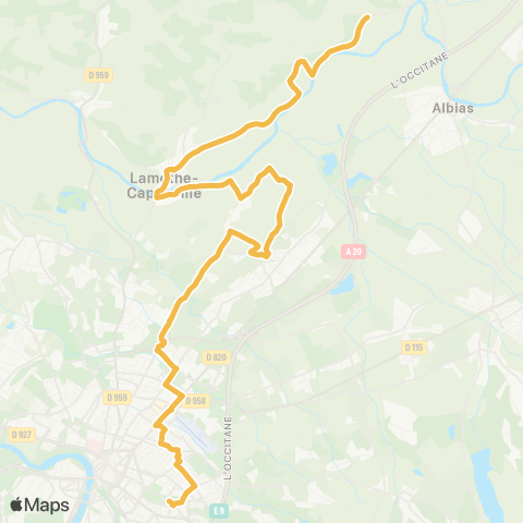 TM Transports Montalbanais Lamothe-Capdeville - Pôle Fobio map