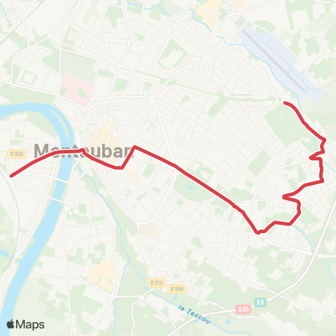 TM Transports Montalbanais Ramierou - Gare SNCF map