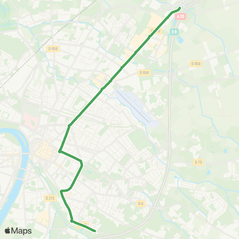 TM Transports Montalbanais Aussonne - Théas / les Floralies map