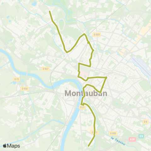 TM Transports Montalbanais Hippodrome - Sapiac map