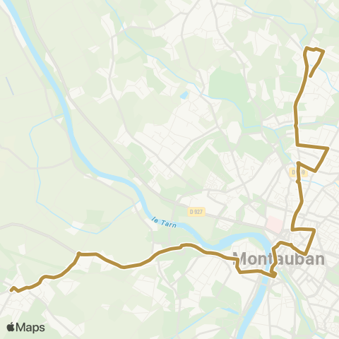 TM Transports Montalbanais Birac - Montbeton map