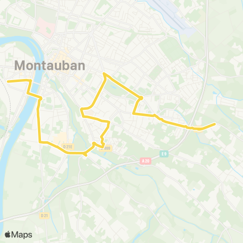 TM Transports Montalbanais Gare SNCF - Pont de Chaume map