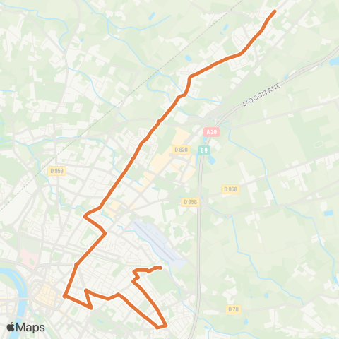 TM Transports Montalbanais Fonneuve - Ramierou map