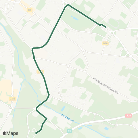 TM Transports Montalbanais Pôle Fobio - Théas map