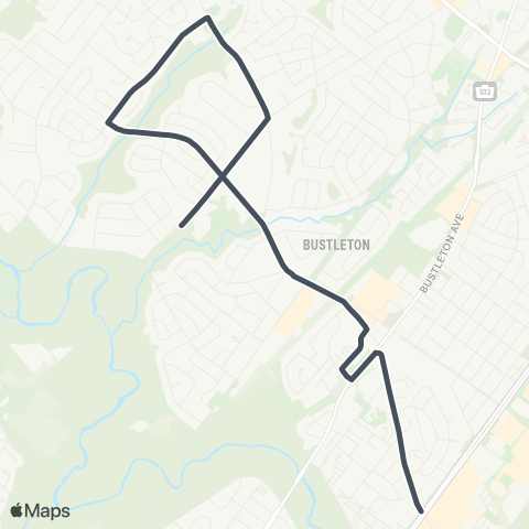 SEPTA Welsh-Blvd to Verree-Marchman map