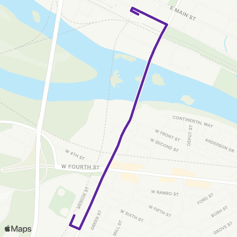 SEPTA M1 Shuttle Bus map