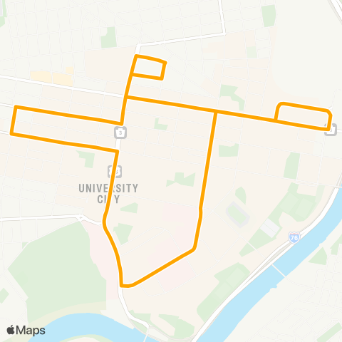 SEPTA Gold Loop Through University City map