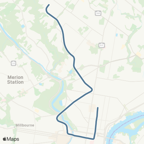 SEPTA Chestnut Hill West Line map