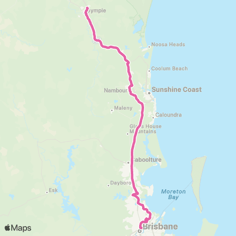 TransLink Bowen Hills - Gympie North map