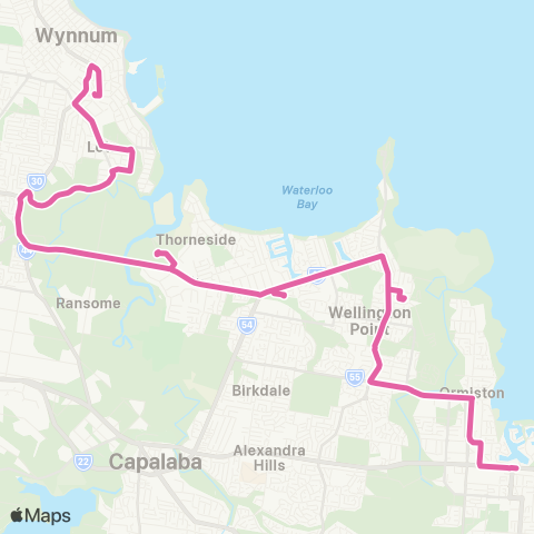 TransLink Cleveland ALL - Manly EXPRESS - Roma St map