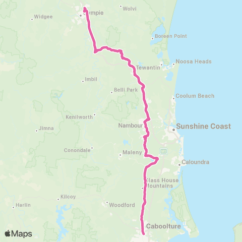 TransLink Caboolture - Gympie North map