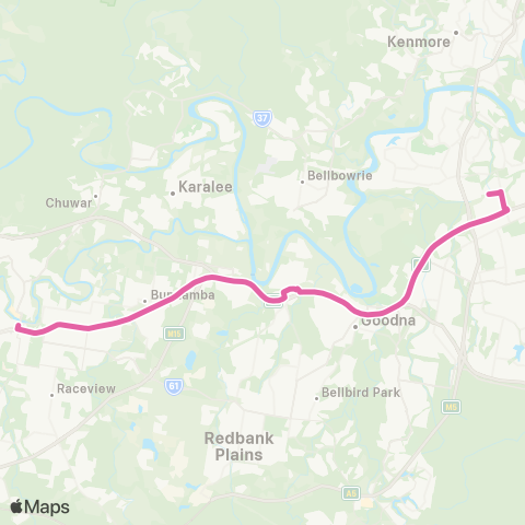 TransLink City - Western Corridor (Limited Exp) map