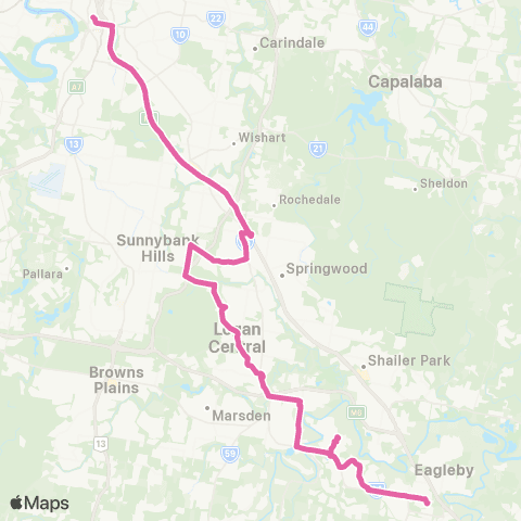 TransLink City - Beenleigh (Limited Express) map