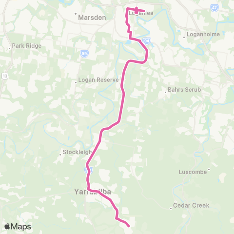 TransLink Yarrabilba - Loganlea, Hospital and Tafe map