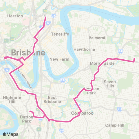 TransLink Cleveland Line - Alls map