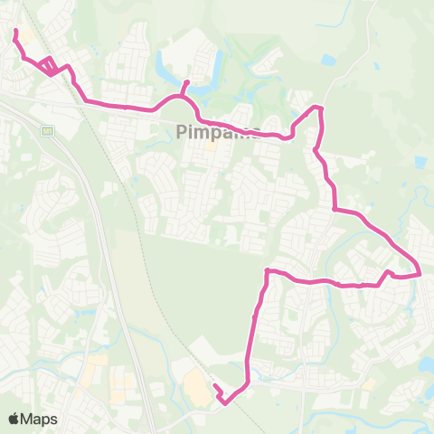TransLink Coomera - Pimpama Station via Pimpama map